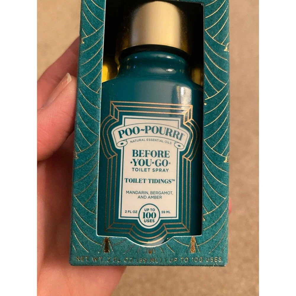 NEW Poo-Pourri Toilet Tidings, Toilet Spray Bathroom Hosting Festive Freshener